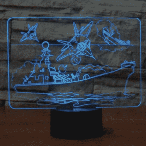 Aircraft Carrier 3D Illusion Lamp