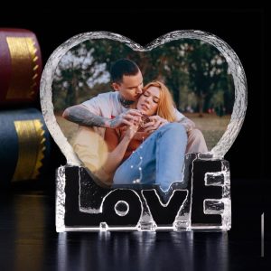 Personalized glass heart keepsake