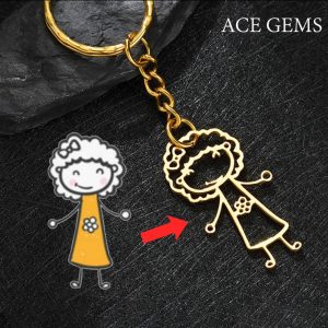 Kids drawing key chain